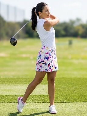 EP New York Women’s Floral Golf Skort Large Multi Color Active Skirt EPNY L